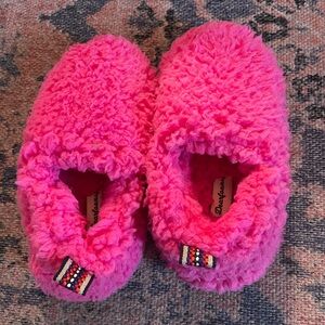 Girls pink teddy Dearfoam slippers